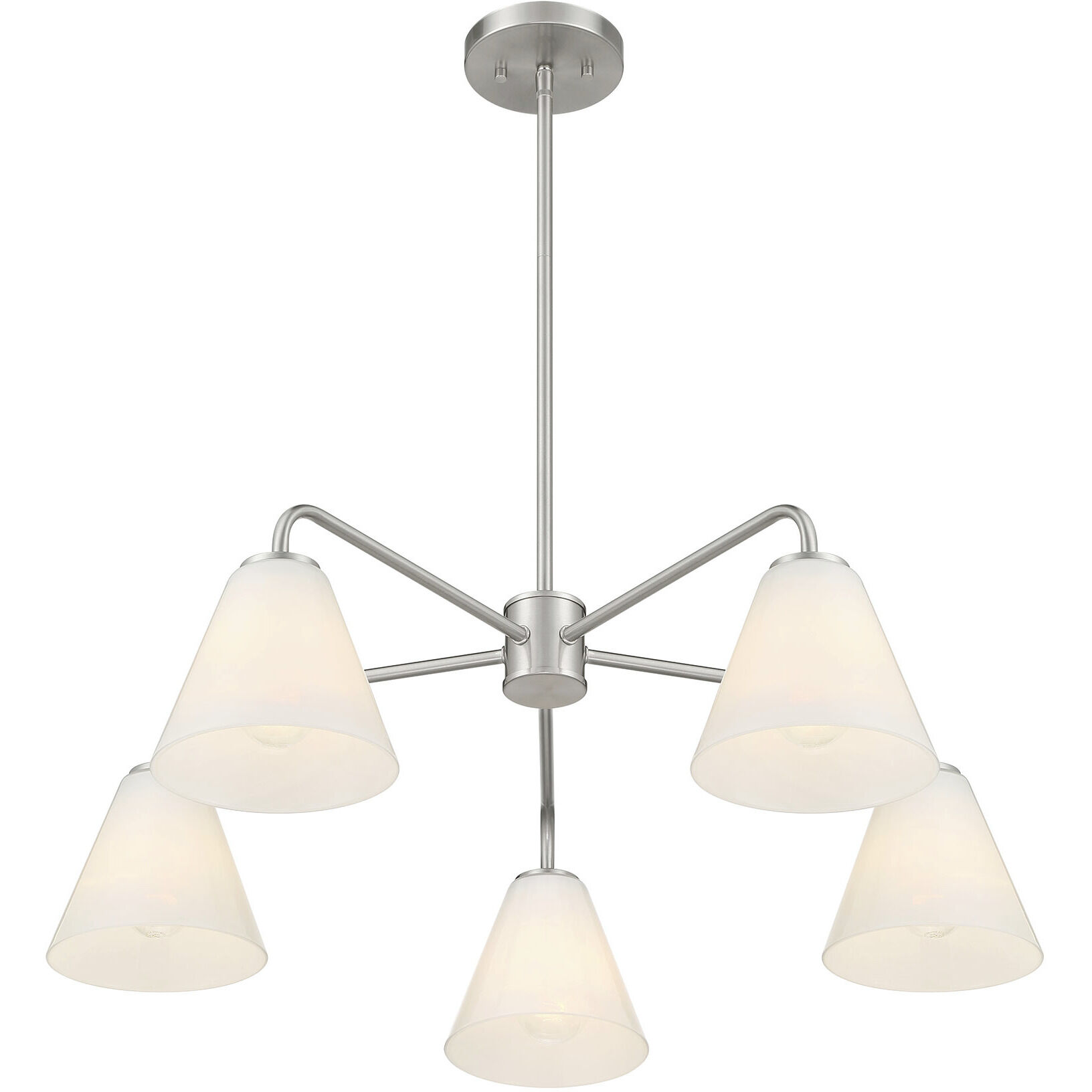 Blair 5 Light 30 inch Satin Nickel Chandelier Ceiling Light